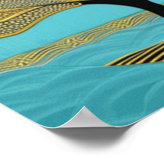 Gold Nautical Tree of Life Poster (Hoek)