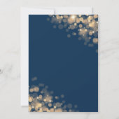 Gold & Navy 25e bruiloft Jubileum Kaart (Achterkant)