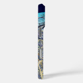 Gold Navy Black Pauw Gold Swirl Case-Mate iPhone Case (Achterkant / Rechts)