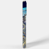 Gold Navy Black Peacock Swirl Case-Mate iPhone Case (Achterkant / Rechts)