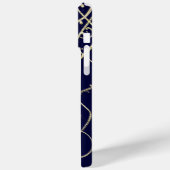 Gold Navy Black Peacock Swirl Case-Mate iPhone Case (Achterkant / Links)