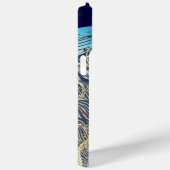 Gold Navy Black Peacock Swirl Case-Mate iPhone Case (Achterkant / Rechts)