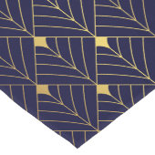 Gold Navy Blue Art Deco Diamond Pattern Lange Tafelloper (Hoek)