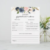 Gold Navy Blue Baby Predictions en Advice Kaarten