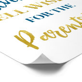 Gold Navy Blue Confetti Advice for Parents Poster (Hoek)