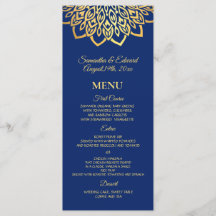 Gold Navy Blue Elegant Wedding