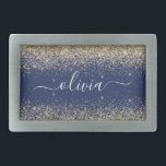 Gold Navy Blue Glitter Script Monogram Girly Name Gesp<br><div class="desc">Navy Blue and Gold Sparkle Glitter Script Monogram Name Belt Buckle. Dit maakt het perfecte afstuderen,  zoete 16 16,  18,  21,  30,  40,  50,  60,  70,  80,  90,  100 jaar,  bruiloft,  vrijgezellenfeest,  verjaardagsfeest,  baby shower of bachelorette cadeau voor iemand die van glam luxe en stijlvolle stijl houdt.</div>