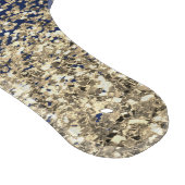 Gold Navy Blue Glitter Script Monogram Girly Name Snijplank (Hoek)