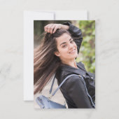 Gold Navy Blue Modern Afstuderen FOTO Bedankkaart (Achterkant)