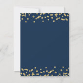 Gold Navy Blue Save Date 30th Birthday Confetti Save The Date (Achterkant)