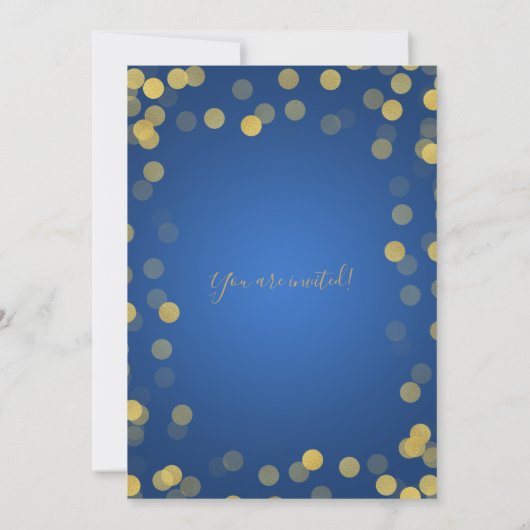 Gold & Navy Corporate-kerstfeest Kaart (Achterkant)