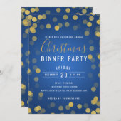 Gold & Navy Corporate-kerstfeest Kaart (Voorkant / Achterkant)