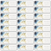 Gold Navy Fish Onderwater Zee Gastadres Sticker (Voorkant)