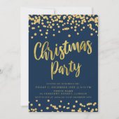 Gold Navy Glitter Business kerst Kaart (Voorkant)
