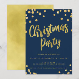 Gold Navy Kerstmis Corporate Holiday Party Kaart