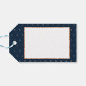 Gold Navy Naughty of Nice Cadeaulabel (Achterkant Horizontaal)