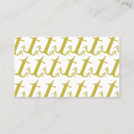 Gold Navy Nautical Anchor Beach bruiloft Plaatskaartje (Achterkant)