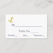 Gold Navy Nautical Anchor Beach bruiloft