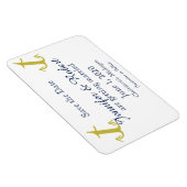 Gold Navy Nautical Anchor Wedding Save the Date Magneet (Rechterzijde)