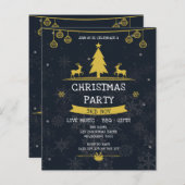 Gold Navy Snowflake - kerstfeest (Voorkant / Achterkant)