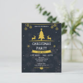 Gold Navy Snowflake - kerstfeest (Staand voorkant)