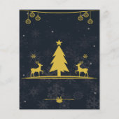 Gold Navy Snowflake - kerstfeest (Achterkant)