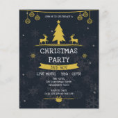 Gold Navy Snowflake - kerstfeest (Voorkant)