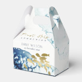 GOLD NAVY UNDERWATER FISH FIRST HOLY COMMUNION BEDANKDOOSJES (Achterkant)