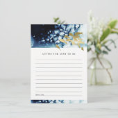 GOLD NAVY UNDERWATER ZEE FISH ADVICE BABY SHOWER INFORMATIEKAARTJE (Staand voorkant)