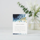 GOLD NAVY UNDERWATER ZEE FISH DISPLAY BABY SHOWER INFORMATIEKAARTJE (Staand voorkant)