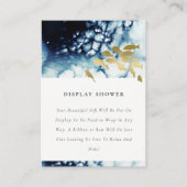 GOLD NAVY UNDERWATER ZEE FISH DISPLAY BABY SHOWER INFORMATIEKAARTJE (Voorkant)