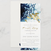 GOLD NAVY UNDERWATER ZEE FISH FIRST HOLY COMMUNION KAART (Voorkant / Achterkant)