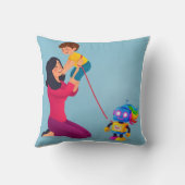 Gold & Navy Velvet Mockup Kussen (Achterkant)