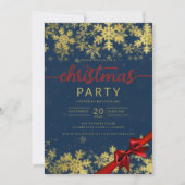 Gold Navy Winter Wonder Company Kerstmis Kaart (Voorkant)