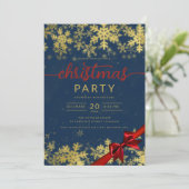 Gold Navy Winter Wonder Company Kerstmis Kaart (Staand voorkant)