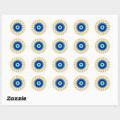 Gold Nazar No Evil Eye Envelope Party Favoriet Afd Ronde Sticker (Vel)