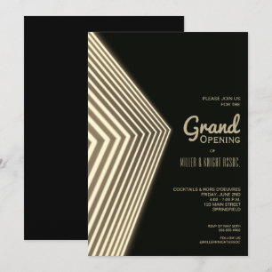 Gold Neon Grand Opening Business Kaart