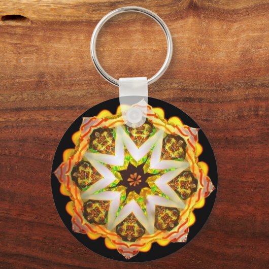 Gold Neon Kaleido-Star Sleutelhanger (Voorkant)