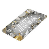 Gold New Year Party New YYear Day Clipart Magneet (Linkerzijde)