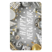Gold New Year Party New YYear Day Clipart Magneet (Verticaal)