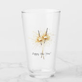 Gold New Year's Eve Day Celebration Sparklers Glas (Voorkant)