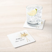 Gold New Year's Eve Day Celebration Sparklers Kartonnen Onderzetters (Insitu)