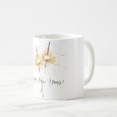 Gold New Year's Eve Day Celebration Sparklers Koffiemok (Voorkant rechts)