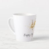 Gold New Year's Eve Day Celebration Sparklers Latte Mok (Linkerhoek)