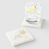 Gold New Year's Eve Day Celebration Sparklers Stenen Onderzetter (Zijkant)