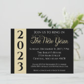 Gold New Years Eve Invitation Kaart (Staand voorkant)