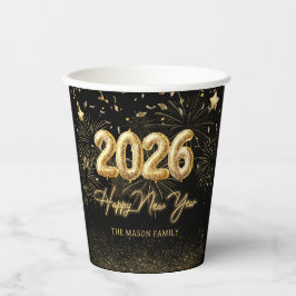 Gold New Year's Eve Party Paper Cups Papieren Bekers