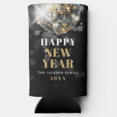 Gold New Year's Eve Party Seltzer Blikjeskoeler (Achterkant)