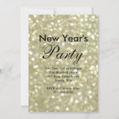 Gold New Year's Time to Drink Champagne Invitation Kaart (Achterkant)