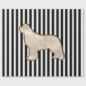 Gold Newfoundland Dog Gift Wrap Cadeaupapier (Vlak)